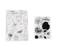 Sellos Transparentes de TPR, 2 Piezas, Estampas Claras para Scrapbooking y Tarjetería - Material Seguro, Impresión Nítida, Perfecto para Álbumes y DIY