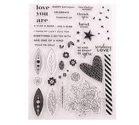 Sellos transparentes para hacer tarjetas, decoración y manualidades, diseño de estrellas