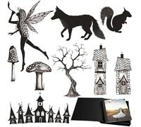 Sellos transparentes para hacer tarjetas - sellos para cortes | Sellos de fondo reutilizables transparentes, sello transparente para tarjetas, decoraciones DIY, cortes de historias