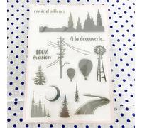 Sellos transparentes transparentes de 4.33 x 6.3 pulgadas para hacer tarjetas, álbumes de recortes, hojas de decoración, sellos de goma para manualidades, estilo 3