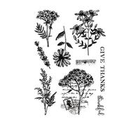 Sellos transparentes transparentes de flores vintage de 4.33 x 6.3 pulgadas para hacer tarjetas, álbumes de recortes, álbumes de fotos, manualidades hechas a mano, sellos de goma para manualidades