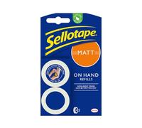 Sellotape Recambios de cinta adhesiva extra fuerte, recambios de cinta mate invisible para artes y manualidades y envoltura manos libres, cinta reposicionable para el dispensador de cinta manual, 18