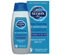 Selmax Blue Deep Cleansing Champú 200 ml Dual Action Anti Caspa Nourishing Shampoo for Normal to Oily Hair New Improved Formula with 1% Selenium Sulfude