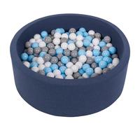 Selonis Blanda Piscina De Espuma 90X30cm/300 Bolas para Bebé Niño Redonda, Azul Marino: Blanco/Gris/Azul Claro