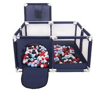 Selonis Parque De Juegos Con Canasta Y 400 Bolas Para Niños, Azul:Negro/Blanco/Rojo/Babyblue