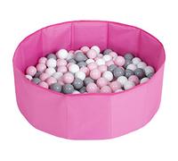 Selonis Piscina Plegable con Bolas Coloridas De 100 Bolas NZ-78-BLUE, Rosa:Blanco/Gris/Rosa Claro
