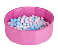 Selonis Piscina Plegable con Bolas Coloridas De 300 Bolas NZ-78-BLUE, Rosa:Azul Claro/Rosa Claro/Perla