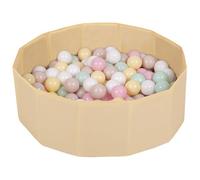Selonis Piscina Plegable con Bolas Coloridas De 6 Cm NZ-78-BLUE, Beige Claro:Beige Pastel/Amarillo Pastel/Blanco/Menta/Rosa Claro,100 Bolas
