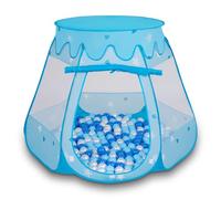 Selonis Tienda 105X90cm/200 Bolas De Campaña/Castilo Plegable con Bolas 6Cm para Niños, Azul:Azulclr-Azul-Perla