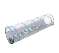 Selonis Túnel Plegable con 100 Bolas para Niños, Gris-Azul:Gris/Blanco/Turquesa