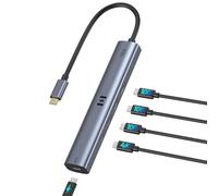 Selore&S-Global Adaptador USB C a USB 3.1, adaptador USB C a USB de 10 Gbps con 4 puertos USB, adaptador multipuerto tipo C a USB, divisor USB C para MacBook Pro/Air, iPad Pro, iMac, Dell y más