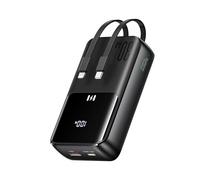 Selore&S-Global Power Bank, 20000mAh 30W Bateria Externa Carga Rapida, Cargador Portátil con Cable Integrado, 4 Outputs, USB C Powerbank Compatible con iPhone 17 16 15 14 13 Samsung iPad MacBook Air