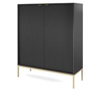 Selsey Aparador Vellore Comoda Dormitorio 104x125x39 cm - 6 Compartimentos Amplios - Frentes Acabados en MDF 18 mm - Color Blanco - Patas Metal 20 cm - Autoensamblaje