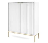 Selsey Aparador Vellore Comoda Dormitorio 104x125x39 cm - 6 Compartimentos Amplios - Frentes Acabados en MDF 18 mm - Color Greige Suave - Patas Metal 20 cm - Autoensamblaje