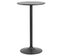 Selsey Balsamita - Mesa de Bar Bar/Mesa Alta/Mesa bistró en Negro con Chapa de Fresno y Estructura de Metal, 105 cm de Alto