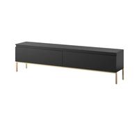 Selsey Bemmi - Armario RTV, Negro con Patas Doradas, 175 cm