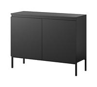 Selsey Bemmi - Cómoda (100 cm, 2 Puertas, 4 Compartimentos), Color Negro y Negro