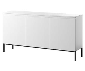 Selsey Bemmi - Cómoda (150 cm, 3 Puertas, 6 Compartimentos), Color Blanco y Negro