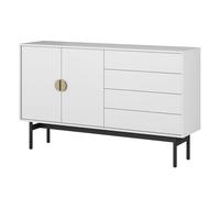 Selsey Cajonera con 2 Puertas y 4 cajones, 154 cm, Color Blanco