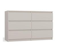 Selsey Cómoda 75 x 120 x 30 cm - Seis cajones espaciosos - Frente sin Mango - Tablero aglomerado Laminado Resistente de 16 mm - Diseño de Cachemira - Ideal para dormitorios