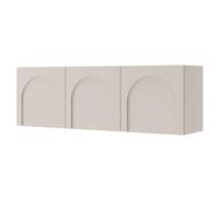 Selsey Fiorra - Mueble de TV Colgante (37 cm, con Paneles de Densidad Media ranurados), Color Beige y Gris