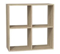 Selsey Malax Estante de Pared - 4 Compartimentos - 75x74x30 cm - Estante Modular de Madera para salón/Oficina, Estilo Moderno/clásico, Color Roble Sonoma, automontable