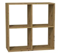Selsey Malax Estante de Pared - 4 Compartimentos - 75x74x30 cm - Estante Modular de Madera para salón/Oficina, Estilo Moderno/clásico, Color Roble Artesanal, automontable.