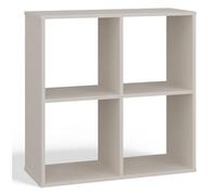 Selsey Malax Estante de Pared - 4 Compartimentos - 75x74x30 cm - Estante Modular de Madera para salón/Oficina, Estilo Moderno/clásico, Color Cachemira, automontable.