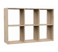 Selsey Malax Estante Pared 75x110x30 cm, 6 Compartimentos, Laminado, Roble Sonoma, Estilo Moderno/clásico, Modular Alto/bajo, se Monta por uno Mismo.
