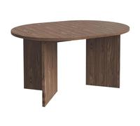 Selsey Mesa Comedor Oval Extensible Nogal Wisconsin - Mesa Redonda Extensible de 110 a 190 cm con 2 Extensiones de 40 cm, Diseño Moderno y Elegante, Tablero Laminado, Fácil Montaje