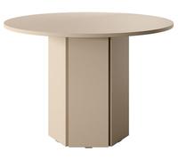 Selsey Mesa Redonda Comedor Mesa Cocina para Salón Diámetro 104 cm Hexa Cappuccino