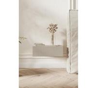 Selsey Mesita De Noche Suspendida con Cajón Y Lamas 50 x 17 cm Mesilla De Noche Gris Beige Veldio