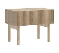 Selsey - Mesita de Noche con cajón de laminillas sobre Patas de Madera, Roble engrasado Nolie