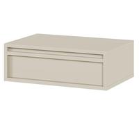 Selsey Mesita De Noche con Cajón Mesilla De Noche Suspendido Moderno para Dormitorio 50 cm Gris Beige EVO