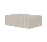 Selsey Mesita De Noche Suspendida con Cajón Y Lamas 50 x 17 cm Mesilla De Noche Gris Beige Veldio