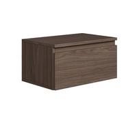 Selsey Mesitas de Noche Suspendida 49 cm - Muebles de Salón Modernos y Minimalistas, Mesita de Noche Colgante Aspecto Nogal con Balda Espaciosa y Superficie para Lámpara, Resistente y Elegante