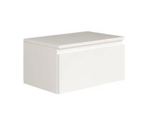 Selsey Mesitas de Noche Suspendida 49 cm - Muebles de Salón Modernos y Minimalistas, Mesita de Noche Colgante Blanca con Balda Espaciosa y Superficie para Lámpara, Resistente y Elegante