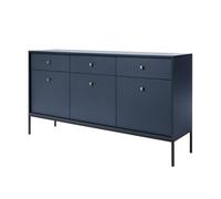 Selsey MONNE-Una cómoda de Tres Puertas con cajones, Madera de ingeniería, Azul Marino, 153,4 cm x 83,2 cm 39 cm