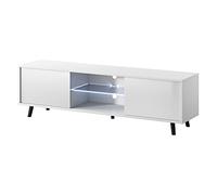 Selsey Mueble de TV, Blanco, 140 x 40,5x31,3