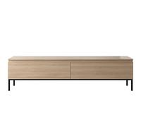 Selsey Mueble De TV Mesa De TV 2 Puertas 175 cm con Patas Negras para Salón Dormitorio Roble Bemmi