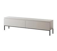 Selsey Mueble De TV Mesa De TV 2 Puertas 175 cm con Patas Negras para Salón Dormitorio Topo Bemmi