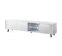Selsey Mueble para Televisor Blanco Mate, 175 x 31,3 x 40,5 cm