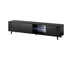 Selsey Mueble para Televisor Negro Mate 175 x 31,3 x 40,5 cm