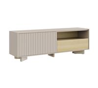 Selsey Mueble TV 140 cm Cachemir Roble Vicenza - Mueble TV de salón Moderno con cajón, nicho y Puertas, Mueble Elegante con frentes fresados, almacenaje Funcional y diseño contemporáneo
