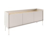 Selsey Mueble TV de Tres Puertas 140 cm Taupe/Roble Lindberg - Muebles de Salon Modernos, Mueble TV Salon con Acabado Mate, Diseño Clásico y Funcional, Almacenamiento Oculto, Hecho en Polonia