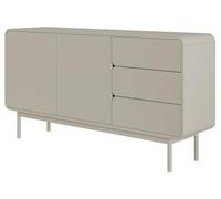 Selsey Oro - Cómoda con 2 Puertas y 3 cajones, 154 cm, Color Gris y Beige