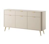 Selsey Oval - Cómoda de Tres Puertas, Beige con cajones, 163,5 cm