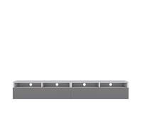 SELSEY REDNAW - Mueble de TV Moderno con 2 cajones, 200 cm, Color Blanco Mate y Gris Brillante