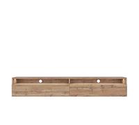 Selsey REDNAW - Mueble TV/Mueble de Sala - Roble Wotan - con iluminación LED - 180 cm