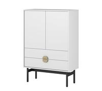 Selsey Stoon - Cómoda (2 Puertas, 2 cajones, 85 cm), Color Blanco